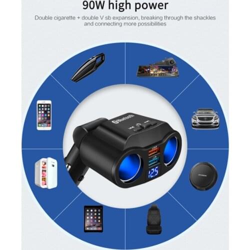 Bluetooth 5.0 Car Handsfree FM Transmitter Car Mp3 Player Dual USB Charger Recording Module FM AUX Radio For Speaker Handsfree