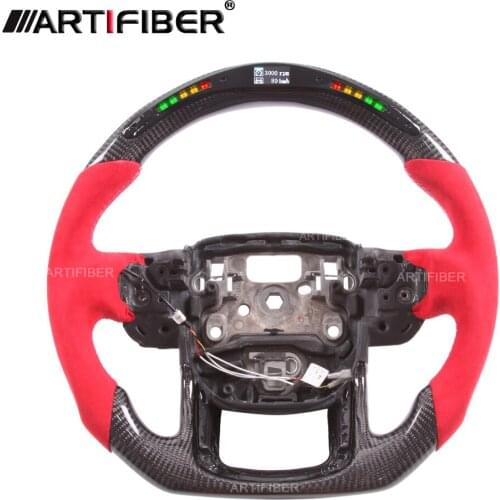 Race display 100% Real Carbon Fiber LED Steering Wheel for Land Rover Discovery,Range Rover,Evoque,SVR,Defender,Velar