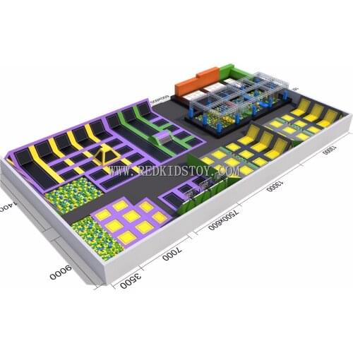 Exported to Russia Safety Big Trampolines With Adventure Games CE Certified HZ-LG046