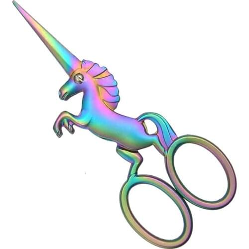 European Retro Unicorn Scissors Crafts Tailor Shears Sewing Tool Vintage Cutting Thread Scissors For Sewing Trimming Household
