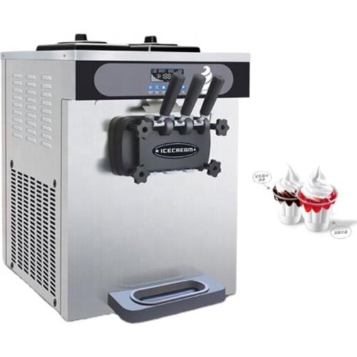 Commercial Soft Ice Cream Machine With LCD Display Desktop Freeze Ice Cream Makers Vending Machine
