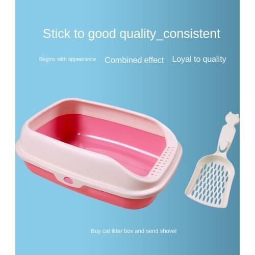 Litter Box Anti-Splash Semi-Enclosed Cat Toilet Extra Large Cat Litter Basin Deodorant Cat Poop Basin Cat Supplies