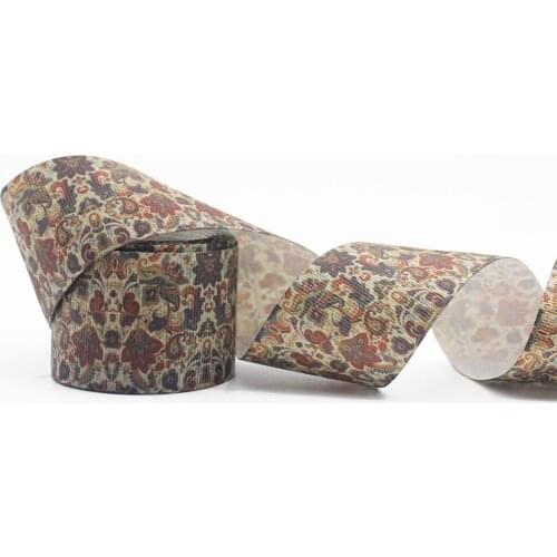 European Style Pattern Printed Grosgrain Ribbons Design Customized ​Logo for Hair Bows DIY Handmade Materials 10/25/50 Yards