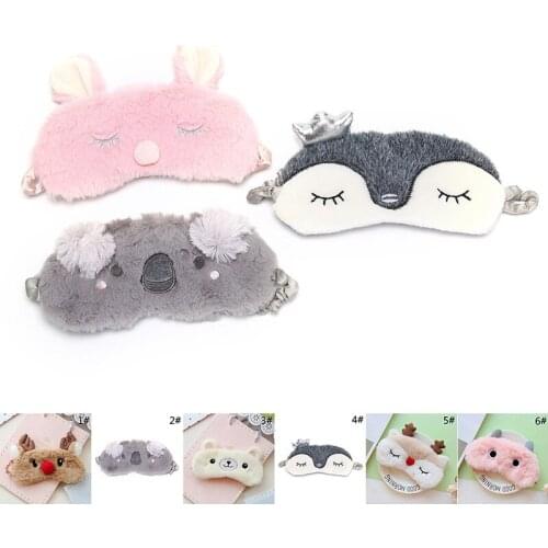 Lovely Cotton Crown Rabbit Deer Style Eye Shade Sleeping Eye Mask Sleep Snoring Travel Shade Cover Rest Relax Sleeping Blindfold