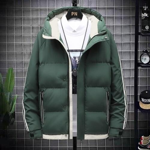 2021 New Mens Winter Jacket Hooded Thicken Warm Men Parka Coat Zipper Casual Outerwear Windproof Jackets Mens Windbreaker 4XL