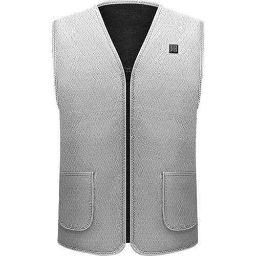 Men Women Outdoor USB Infrared Heating Vest Jacket Winter Flexible Electric Thermal Waistcoat Outdoor Fishing Hiking Cycling
