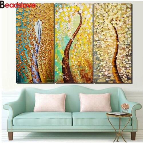 3pcs full Diamond Embroidery abstract blossom flower 5D Diamond painting,Diamond mosaic picture,rhinestone,decor