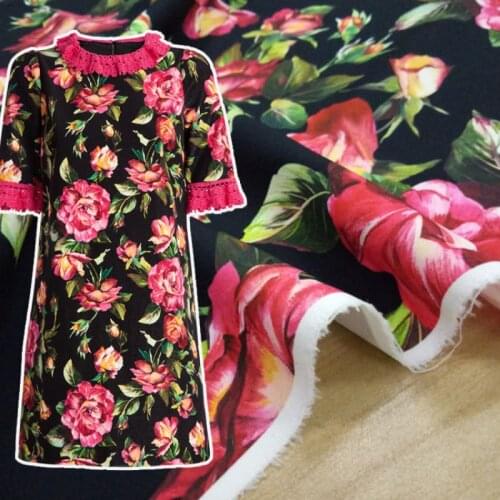 Parent-child Wear Printed Brand 100% Polyester Fabric for Dress Childrens Wear Handmade DIY Fabrics Wholesale Cloth Per Meter