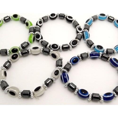 Wholesale 50 pcs Mixed color fashion elastic beaded bracelet Free shipping