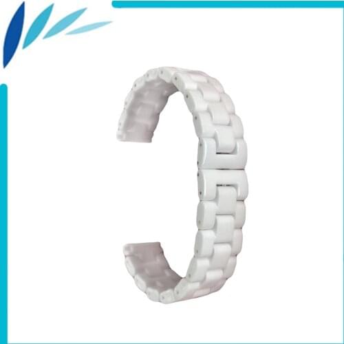 Ceramic Watch Band 14mm 16mm 18mm for Casio BEM 302 307 501 506 517 EF MTP Series Strap Wrist Loop Belt Bracelet Men Women + Pin
