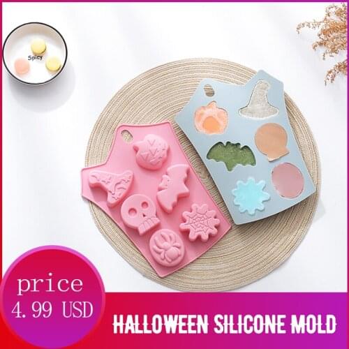 Halloween Cake Silicone Mold Pumpkin Cake Bat Resin Silicone Chocolate Baking Accessories Halloween Bakeware Mold Kitchenware