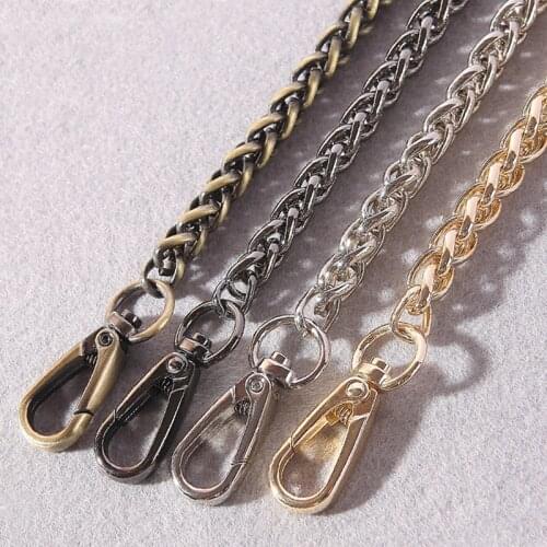 Steel Bag Chain - DIY 8mm Gold, Silver, Gun Black, Brushed Bronze Detachable Replacement Purse Chain, Bag Belts Straps Handles