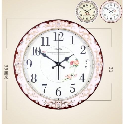 Light Luxury Time Garden Wood Wall Clock Bedroom Wall Clock Fashion Living Room Minimalist Mute Creative Watch Wall Decorations