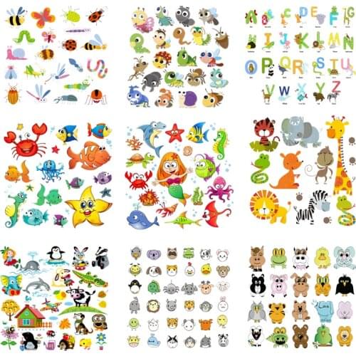 Iron on Transfer for Clothing Thermoadhesive Patches Stickers Diy Cute Patch Textile Vinyl Stripes Thermotransfer for Clothes A