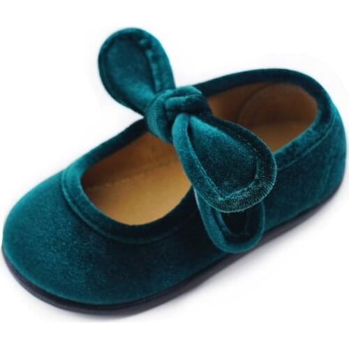 ULKNN Bow Flats for Kids First Walkers 2021 Spring Baby Girls Retro Toddlers Prewalkers Velvet Detachable Shoe Infant Purple red