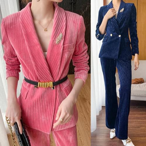 Женские бархатные брючные костюмы WLKDUPSU China At AliExpress