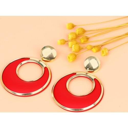 Acrylic earrings for women 2021 korean style handmade geometric boho vintage popular earrings