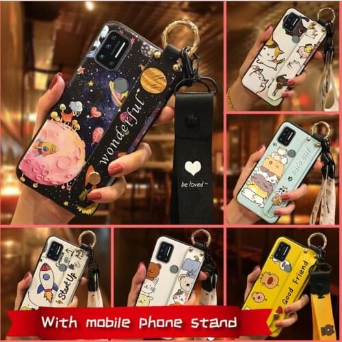 For Woman Soft Case Phone Case For UMIDIGI A7 TPU Durable Anti-knock New Fashion Design Kickstand