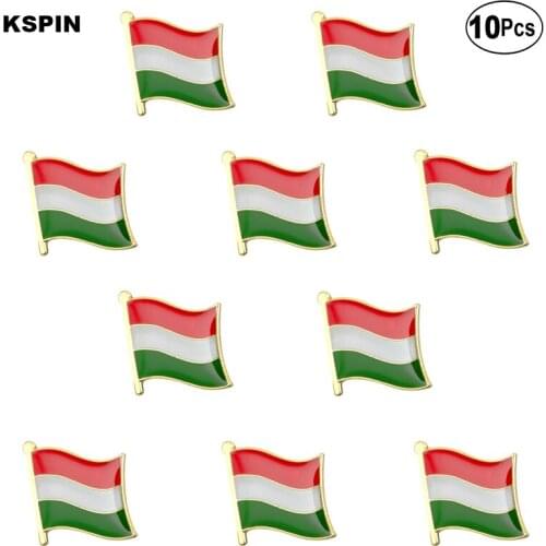 Hungary Flag Lapel Pin Flag badge Brooch Pins Badges 10Pcs a Lot