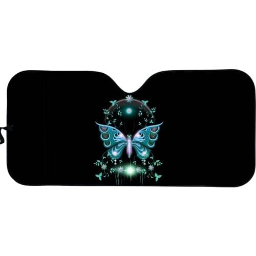 2021 Butterfly Pattern Car Sun Shade Cover for Interior Front Window Car Accessories UV Protected Foldable Windshield Sunshade