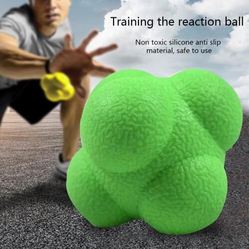 3PCS Hexagonal Trainning Ball Outdoor Fun Reaction Ball Silicone Agility Coordination Reflex Exercise Fitness Training Ball