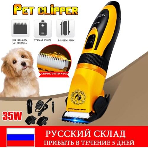 35W Professional Pet Dog Hair Trimmer Mute Rechargeable Electric Grooming Pet Cat Clipper for Cats Animals Haircut Machine