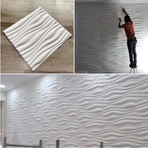 4pcs/12pcs 50x50cm 3D wall sticker 3D three-dimensional decorative living room wallpaper waterproof bathroom kitchen Wall panel