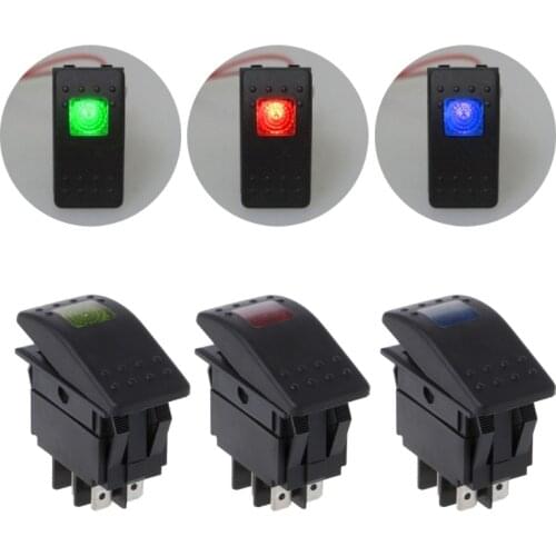4 Pin Waterproof 12V 20A Bar Rocker Toggle Switch LED Light Car Boat