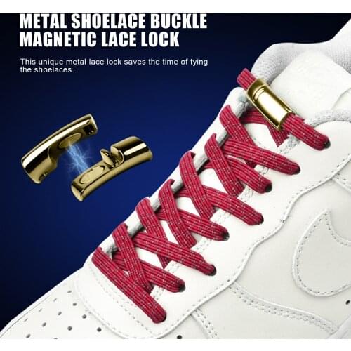 4pcs Metal Shoelace Buckle Shoelaces Magnetic Buckle Accessories Metal Lace Lock DIY Sneaker Kits Metal Lace Buckle