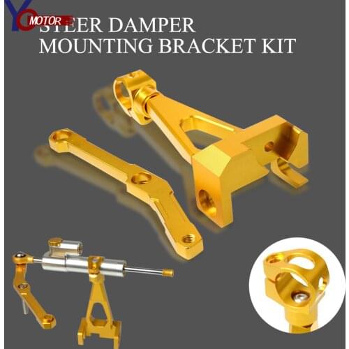 Motorcycles Accessories Adjustable Steering Stabilize Damper Bracket Mount Support Kit For Yamaha MT09 MT-09 FZ-09 2013-2017