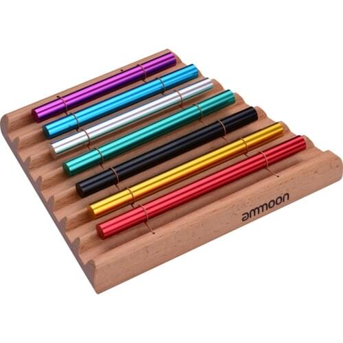 Ammoon 7-Tone Tabletop Chimes Meditation Chime Colorful Wind Bell Children Educational Musical Toy Percussion Instrument+Mallet