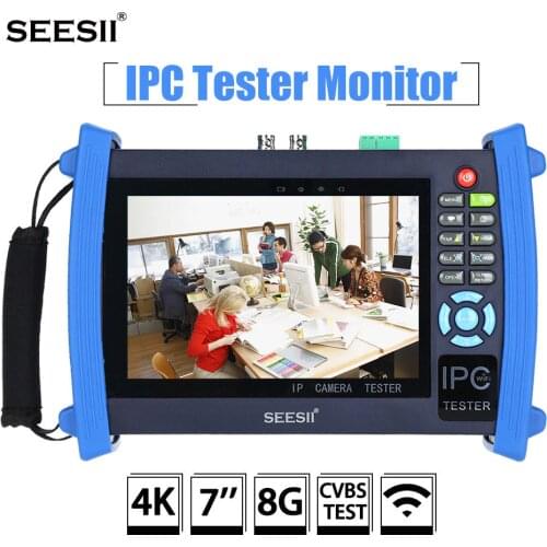 SEESII 4K 7" 1920*1200 IPC CCTV Camera Monitor Tester 4MP CVBS Analog Test Touch Screen With IP HDMI 8G WIFI H.265 CCTV Tester