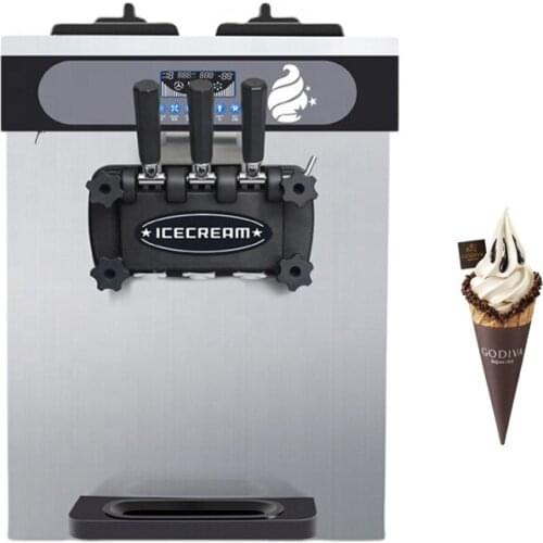 Yogurt Soft Ice Cream Machine Stainless Steel Ice Cream Makers Desktop Ice Cream Vending Machine
