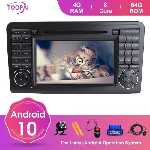 TOOPAI Android 10 For Mercedes Benz GL ML CLASS W164 X164 GL320 GL450 Auto Radio Stereo Navigation GPS Multimedia Player DVD CD