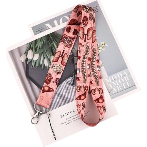 Flyingbee Human Organs Medical Key Chain Lanyard Neck Strap For Phone Keys ID Card Creative Lanyards For Doctor Nurse X2205