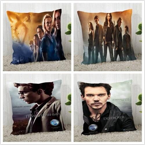 The Mortal Instruments City of Bones Pillow Case Polyester Decorative Pillowcases zipper Pillow Case Pillowcase Cover Square