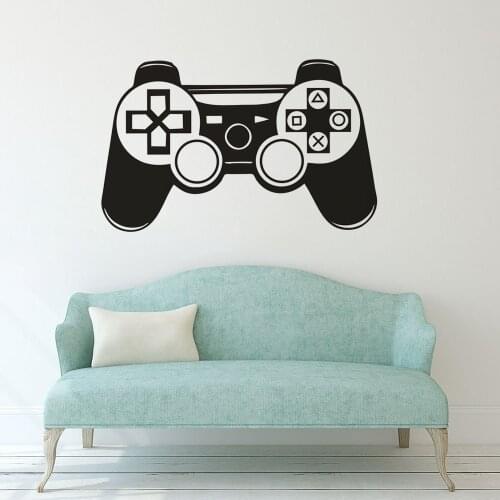 Game Controller Wall Decal Vinyl Boys Room Wall Poster Removable Playstation Controller Wall Sticker Home Decoration 3414