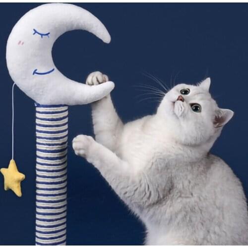 The Moon Scratching Post Does Not Swarf Cat Scraper Cat Vertical Tree Scratching Post For Large Cats Cat Scratching Board Small