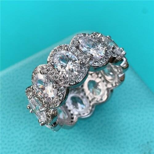 Choucong Stunning Lovers Promise Ring 925 Sterling Silver Sona AAAAA cz Statement Party Wedding Band Rings For Women men Jewelry