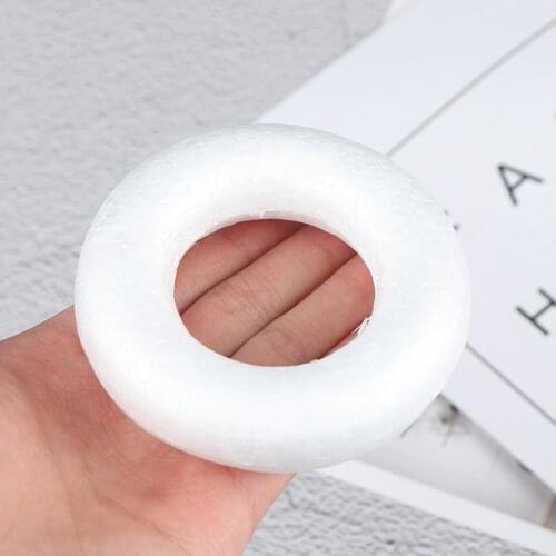LBER 5 PCS Polystyrene Styrofoam Foam Ring Half Ring For Craft DIY Accessory Handmade Party Decorations