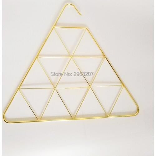30pcs Metal Triangular Photo Grid Frame Wall Photos Grids Postcards Mesh Frame Home DIY Decoration Iron Storage Rack Holder