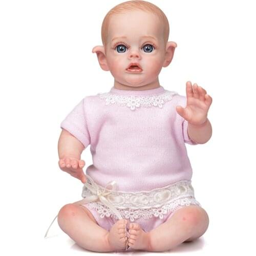 NPK 12inch Mini Handmade Reborn Doll Fairy Elf Bebe Doll Reborn Baby High Quality Collectible Art Doll