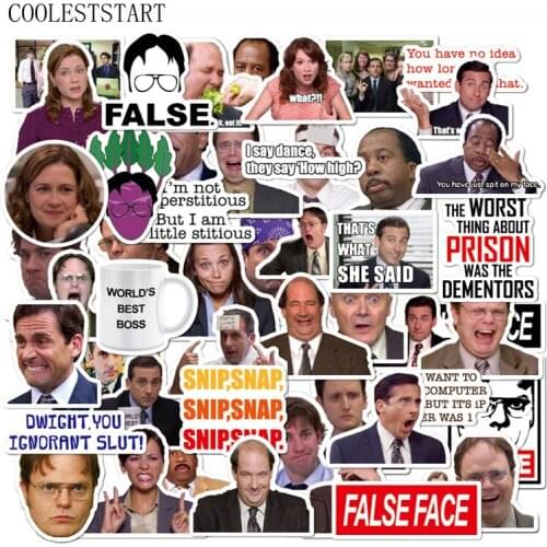 10/50Pcs/pack TV Show Office Stickers DIY Skateboard Fridge Phone Guitar Travel Snowboard Motorcycle Luggage Classic Toy Cool