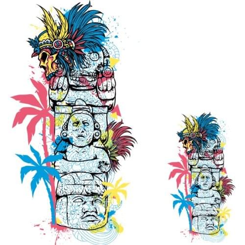 Skull Patches Halloween Style Heat Transfer Washable DIY Appliques Accessory Hiphop Iron-on Punk Patches For T-shirt Dresses