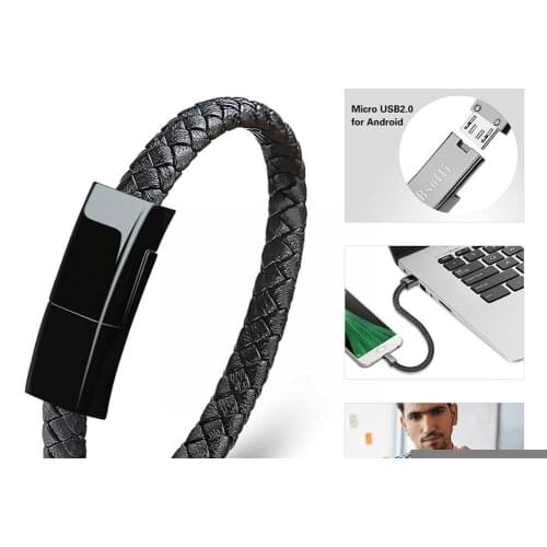 New Creativity Bracelet Data Cable Fast Charging USB Xiaomi Huawei Charger For IPhone Pro 11 C Type Cable Cord Micro Samsun F7C5