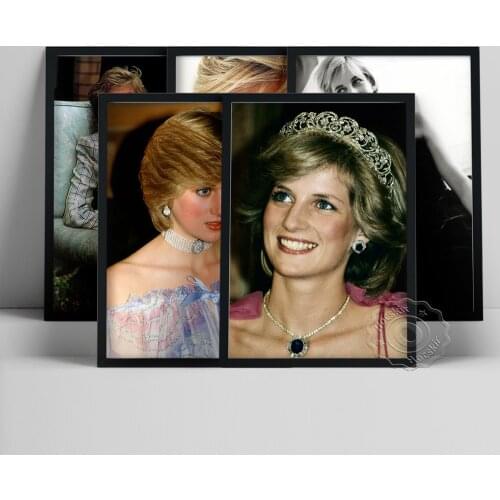Diana Poster, Britain Wales Princess Wall Picture, Elegant Woman Portrait Art Prints, Beautiful Short Hair Female Wall Stickers