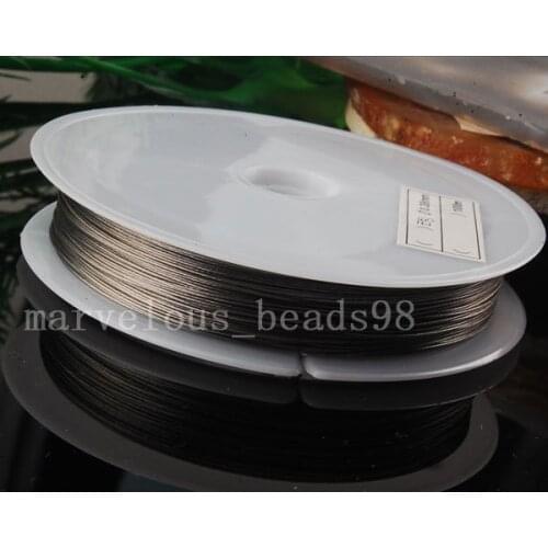 Free shiping Fashion Jewelry 0.38mm 100Mx1Pcs Stainless Steel Wire Necklace Fitting G5738