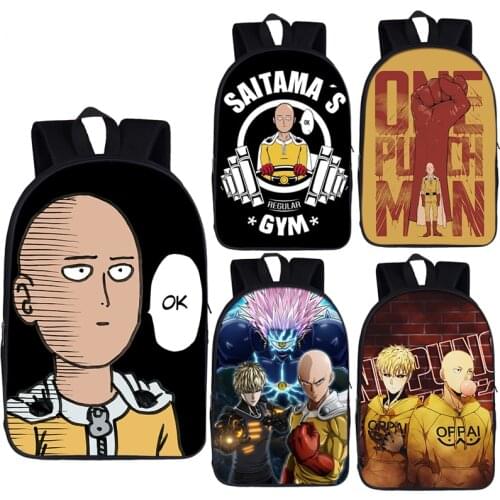 Anime One Punch Man backpack women men rucksack Saitama Genos children school bags teenager boys ONE PUNCH-MAN daypack book bag