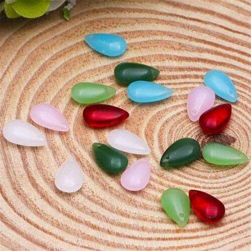 DIY 10PCS 5A accessories Czech glass water drop petals Earrings earrings pendants Hairpin material of ancient headdress