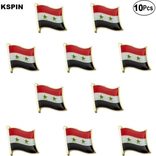 Syria Flag Lapel Pin Flag badge Brooch Pins Badges 10Pcs a Lot